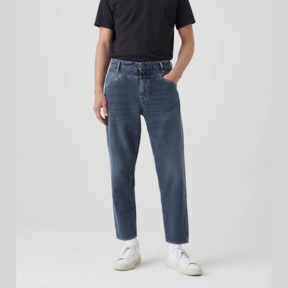 Closed Men X-Lent Tapered Jean 32 Rigid Denim Italy Seam Detailing 31" Inseam